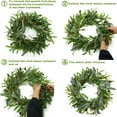 thumbnail image 4 of Artificial Olive Christmas Wreath, 20in Greenery Wreath for Front Door, Farmhouse Holiday Wall & Home Christmas Decor, 4 of 7