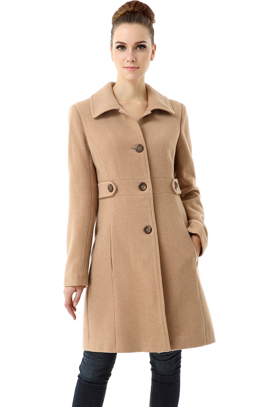 BGSD Womens Kim Wool Walking Coat Regular /& Plus Size /& Petite