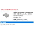 thumbnail image 2 of Fender Liner Retainer - Compatible with 2015 - 2020 Mercedes-Benz GLA250 2016 2017 2018 2019, 2 of 2