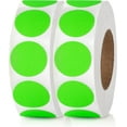 thumbnail image 3 of 2000pcs Neon Green Dot Sticker Label Roll, 1" Diameter, Labels for Inventory, Color Code Labels, Organization Stickers, 1000/roll (Pack of 2), 3 of 9