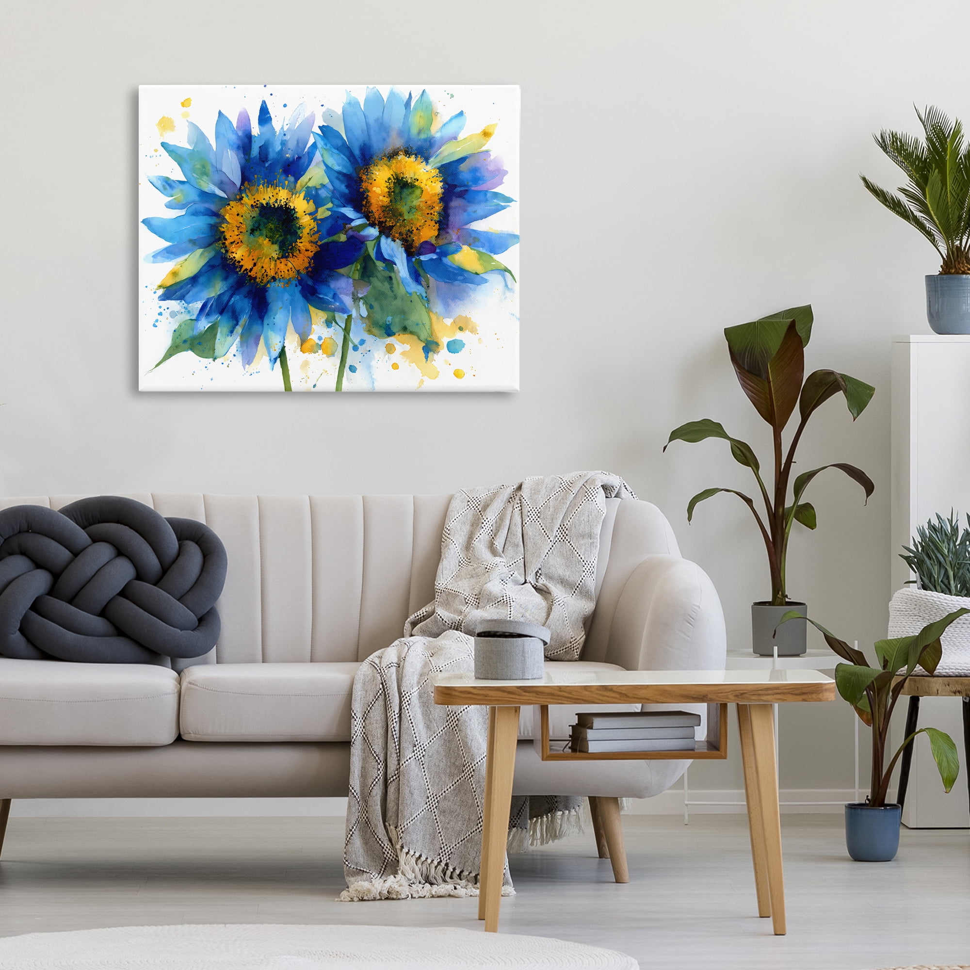Stupell Industries Blue Sunflowers Bouquet Canvas Wall Art, design by Franklyn Gregory