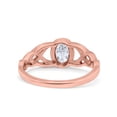 thumbnail image 3 of Rose Tone, Simulated Cubic Zirconia Size-8 Infinity Twisted Wedding Ring Oval Cut 925 Sterling Silver, 3 of 7