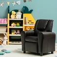 thumbnail image 2 of Costway Kids Recliner Chair PU Leather Armrest Sofa w/Footrest Cup Holder Brown, 2 of 10