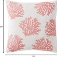 thumbnail image 3 of Throw Pillow Soft Cotton with Zipper Closure, Tropical Design, Ideal for Bed or Couch, 20" x 20", Coral Island Orange, 3 of 6