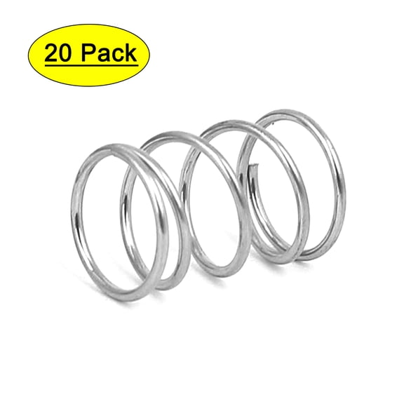 0.8mmx10mmx15mm 304 Stainless Steel Compression Springs 20pcs
