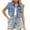 Light Blue, variant on Womens Cropped Jean Jacket Cap Sleeve Botton Down Denim Tops Casual Lapel Collar Shirts Relaxed Fitted Tee Shirts with Big Pockets Beach Holiday Party Costume Trends 2025 Summer