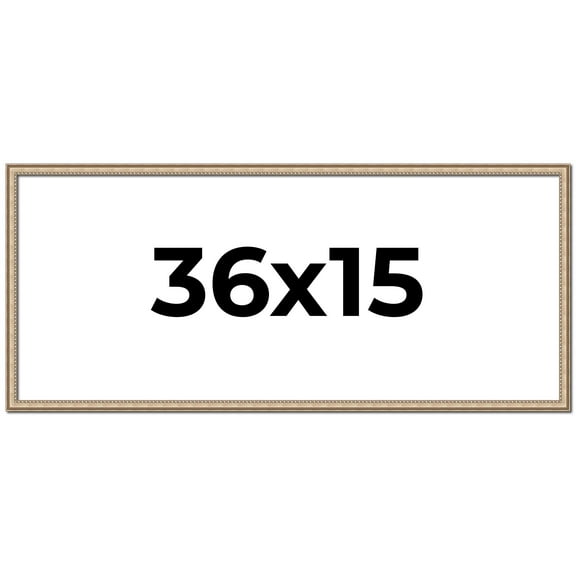 36x15 Frame Silver Real Wood Picture Frame Width 0.75 Inches | Interior Frame Depth 0.5 Inches |