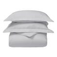 thumbnail image 1 of Antimicrobial 100% Cotton Duvet Cover and Pillow Sham Set Light Grey / Full/Queen, 1 of 1