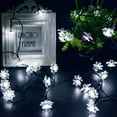 thumbnail image 4 of Solar String Flower Lights Outdoor 16ft 20 LED Cool WhiteFairy Lights with 8 Lighting Modes, Waterproof Solar Lights Outdoor for Garden Yard Porch Christmas Wedding Party Xmas Tree Decoration, 4 of 5