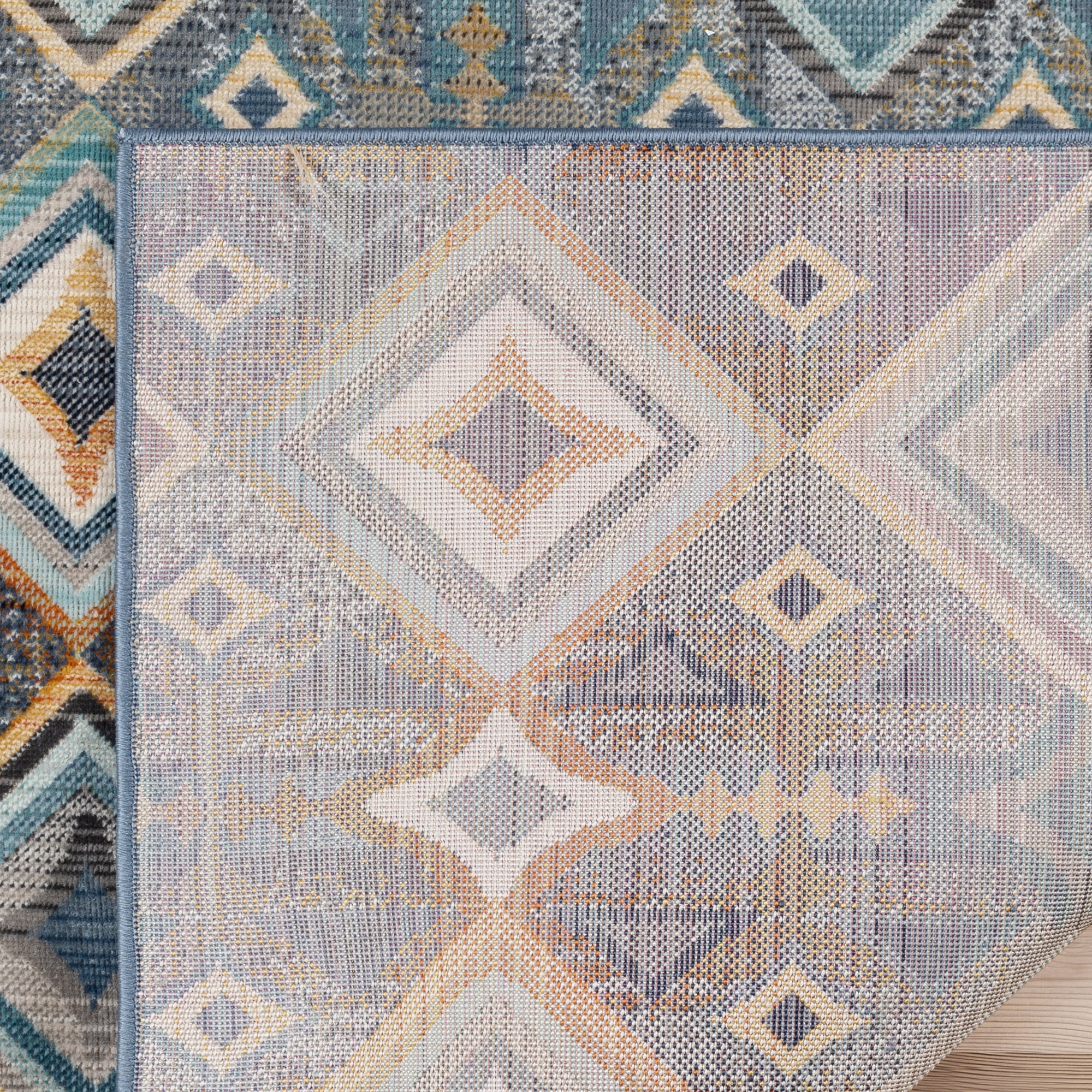 Gertmenian Sierra Kenna Modern Geometric Blue Outdoor Area Rug, 6x9
