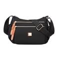 thumbnail image 1 of Heiheiup Fashion Multicolor Nylon Fabric Large Capacity Zipper Adjustable Shoulder Strap Messenger Bag, 1 of 4