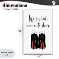 thumbnail image 4 of Stupell Industries Contemporary Life Is Short Wear Cute Shoes White Framed Giclee Art, 16 x 24, by Martina Pavlova, 4 of 8
