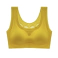 thumbnail image 7 of VISALY Sports Bras Plus Size Sports Bra Women Ultra Thin Ice Silk Bra Comfortable Plus Size Seamless Wireless Sports Bra With Removable Pads Wireless Bras Sleep Bras Comfortable Bras Yellow L, 7 of 7