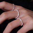 thumbnail image 2 of ensemble De 2 (taille 11+12) Bagues Scintillantes - Argent Sterling 925 - Polyvalence De Style Simple - Petite Dcoration - Anneau D'index - Bijoux, 2 of 5
