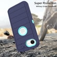 thumbnail image 3 of Asuwish Compatible with iPhone 16e/SE 2025/SE 4 Phone Case Hybrid Rugged Shockproof Hard Protective Drop Proof Full Body Heavy Duty Mobile Cell Cover for i16e SE4 Generation 16eCase Women Men Blue, 3 of 7