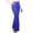 Blue, variant on hoksml Women's Solid Color High-Waist Mermaid Maxi Skirt, Stretchy Bodycon Skirt with Flared Hem for Casual and Formal Wear