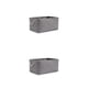 thumbnail image 2 of Wosthever Caja de almacenamiento plegable con asas de cuerda - Contenedor de almacenamiento de aplicación amplia conveniente y versátil de gris (31*21*13) 2Conjunto, 2 of 6