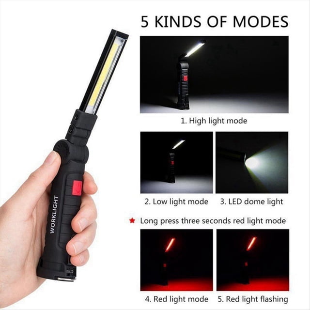 Luz LED de Trabajo Plegable, Portátil, Impermeable, para Acampar, Reparación de Automóviles, Linterna para Tienda de Campaña Al Aire Libre, Grande, W52
