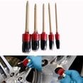 thumbnail image 1 of NARABB 5PC Detailing Brush Cleaning Natural Boar Hair Brushes Car Auto Detail Tools, 1 of 4