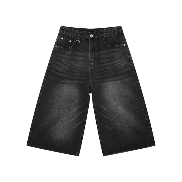 WILLBEST Pantalones Cortos Deportivos para Hombre, Pantalones Vaqueros Holgados y Recortados para Trabajo con Bolsillos Cargo.