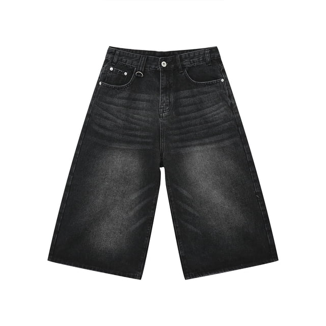 WILLBEST Pantalones Cortos Deportivos para Hombre, Pantalones Vaqueros Holgados y Recortados para Trabajo con Bolsillos Cargo.