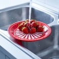 thumbnail image 3 of SHJHENG Plastic Round Hollow Basket Basket Outdoor Picnic Food Placement Plates Barbecue Plates Holders Storage Basket, 3 of 5