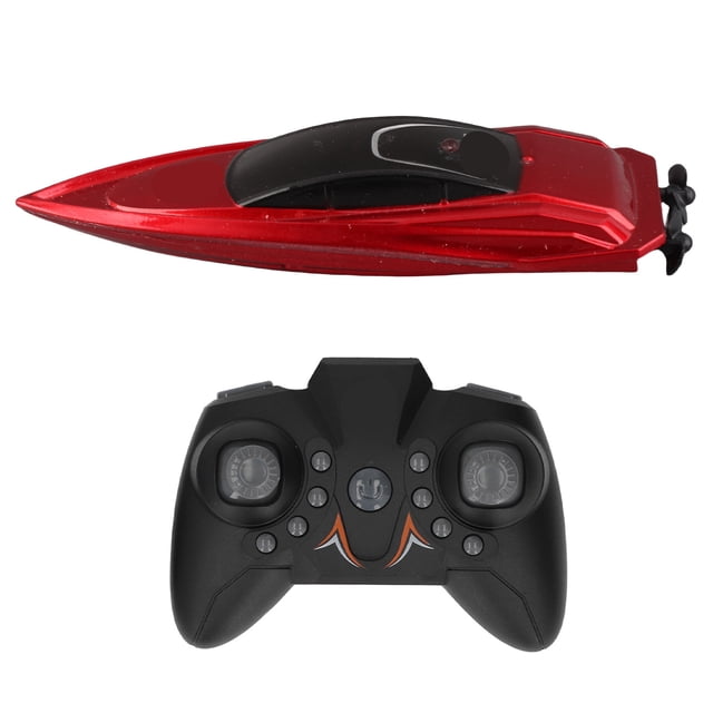 Barco De Control Remoto RC Lancha Rápida 2,4 GHz Doble Hélice ABS Casco Con De 360 Y Diseño Resistente Al Agua Para Niños Adultos Piscinas Lagos