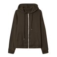 thumbnail image 6 of Women Zip Up Hoodie Long Sleeve Lightweight Sweatshirt Fall 2025 Loose Fit Y2K Casual Workout Jacket with Pockets, 6 of 6