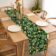 thumbnail image 3 of St. Patrick's Day Table Runner - 48 Inch Long, Kitchen Dining Table Runner Dresser Scarves, Spring Shamrocks Green Love Hats Plants Black Farmhouse Decor for Coffee Tables Wedding Party Banquet, 3 of 8