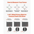 thumbnail image 4 of Double Wall Vertical Bottom Locking Privacy Slats with Wings for Chain Link Fence High Density HDPE Ideal for 6 Foot Garden and Farm Fence Black, 4 of 7