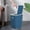 Blue, variant on mtvxesu Bathroom Trash Can with Lid, Plastic Small Garbage Can with Press Lid Wastebasket with Popup Lid Small Trash Cans for Kitchen Toilet Office Living Room Gray