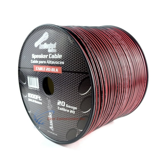20 Gauge 1000 Feet Speaker Wire Red Black 2 Conductor Copper Clad Aluminum CCA