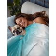 thumbnail image 3 of Ombre Turquoise Flat Sheets Only Twin XL Size, Soft Breathable Bed Top Sheets for Mattress, Gradient White Abstract Minimalist Stripe Luxury Bedding Flat Sheets for Home Hotel Bedroom Bed Protection, 3 of 9