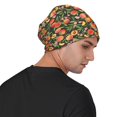 thumbnail image 4 of Xecao Fruits Peach Print Beanie Knitted Hat for Men Women, Winter Fashion Knit Cuffed Caps Unisex, 4 of 7