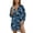 Dark Navy Palm Tree Hibiscus Print, variant on Renewold Swimsuit Coverup for Women T-Shirt Dress with Pockets Long Sleeve Bathing Suit T Shirt Cover Up for Women Comfortable Button Down Shirts Swimwear, Violet Leopard Print, 3XL
