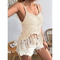 thumbnail image 6 of Women'S Fringe Camis Western Cowgirl Tassel Tank Tops Sleeveless V-Neck Crochet Top Spaghetti Straps Vest S, 6 of 10