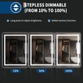 thumbnail image 4 of YUSAZENS Frameless Dual LED Light Bathroom Mirror, Wall Mounted Dimmable Vanity Mirror Modern Home Decor 24x32 Inch, 4 of 9