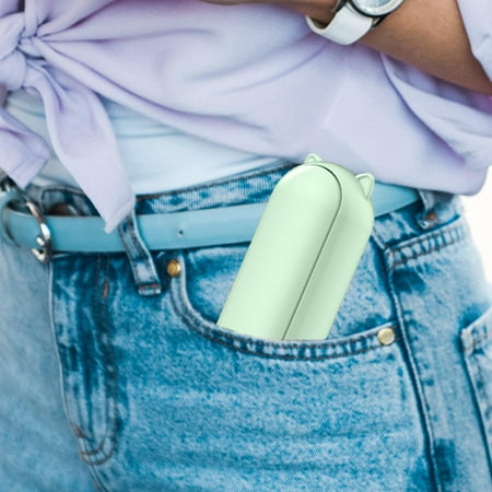 

Small Fan Charging Bank Handheld Mini Fan Essentials Adjustable Silent Personal Fan travel Folding Fan for Travel Outdoor Camping Friend green