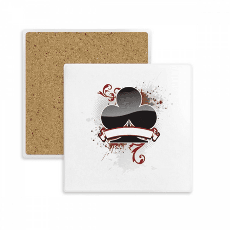 

Playing Cards Gambling Utensils Chips Pattern Square Coaster Cup Mat Mug Subplate Holder Insulation Stone