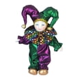 thumbnail image 1 of Manualidades de muñeco payaso delicado de 7 pulgadas que puede sentarse y pararse. Brazos y piernas flexibles. violeta verde, 1 of 9