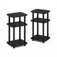 thumbnail image 2 of Furinno Just 3-Tier Turn-N-Tube Curve End Table, Side Table, 2-Pack, Americano/Black, 2 of 6