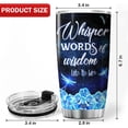 thumbnail image 6 of Tumbler Dragonfly Gifts For Women Whisper Words Of Wisdom Let It Be Coffee Cup With Name 20 Oz Insulated Tumblers Dragonfly Flower Print Stainless Steel Mug, 6 of 6