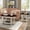 Beige + Rubber Wood, variant on 42 Inch Oval Wood Coffee Table with Open Storage Shelf, 2-Tier Solid Rubber Wood Cocktail Table for Living Room, Cherry