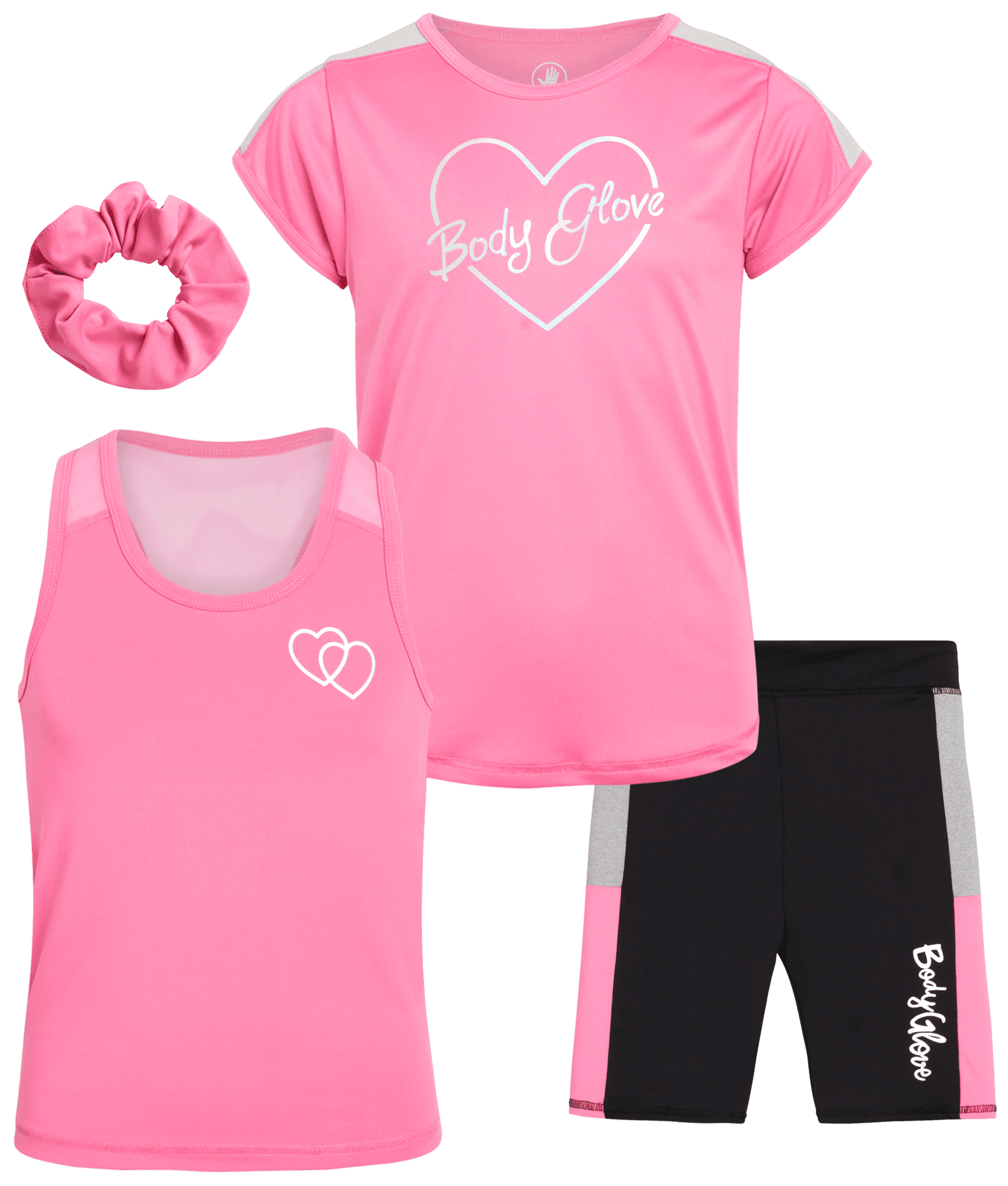 Body Glove Girls Active Short Set with Matching Tank Top and TShirt (3