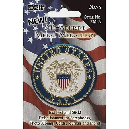 Pioneer Self-Adhesive Metal Military Medallion Navy