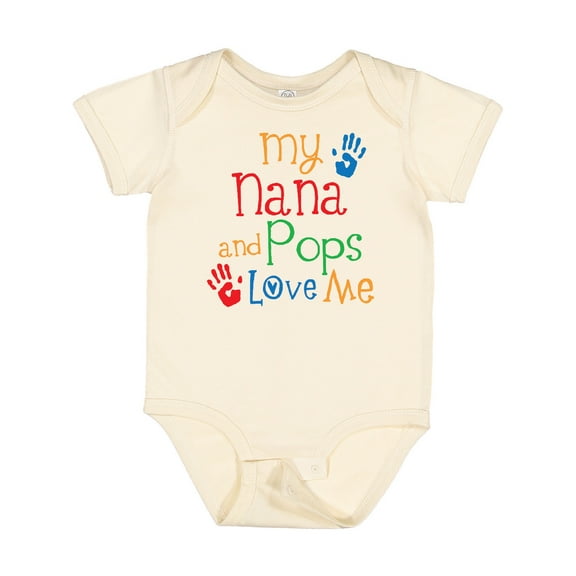 Inktastic Nana and Pops Love Me Grandson Granddaughter Boys or Girls Baby Bodysuit