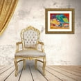 thumbnail image 3 of St Hilaire, Elizabeth 31x26 Gold Ornate Wood Framed with Double Matting Museum Art Print Titled - Blue Crab Triptych, 3 of 4