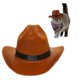 thumbnail image 2 of Fiesta de mascotas sombrero de perro ropa adecuada gatos disparos cachorro para perros pequeños de vaquero de fotos y de cumpleaños sombrero ajustable suministros para mascotas, 2 of 8