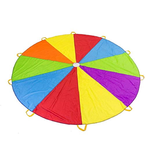 Play Platoon Parachute 10 Foot for Kids with 10 Handles Play Parachute - Multicolored Parachute