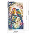 thumbnail image 2 of Pintura de diamante 5D DIY taladro redondo completo Kit de pájaro romántico decoración del hogar 40x70cm, 2 of 9